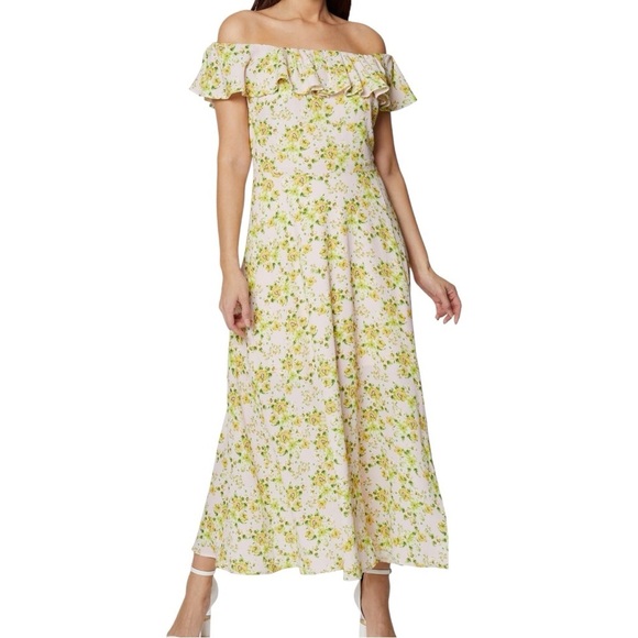 Women's Pink Green Floral Ruffle Collar Easter Spring Coquette Dress sz 10 NWT - Picture 1 of 8